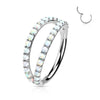 Solid Gold 14 Carat Ring Zirconia Clicker