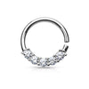 Solid Gold 14 Carat Ring 5 Zirconia Bendable
