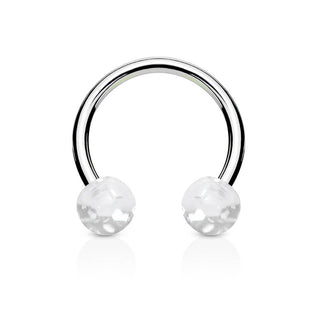 Horseshoe Acrylic Ultra Glitter Ball