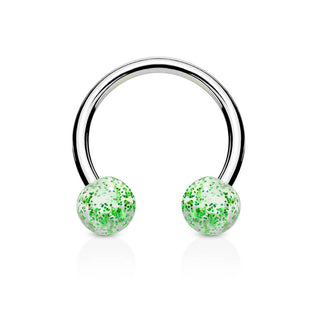 Horseshoe Acrylic Ultra Glitter Ball
