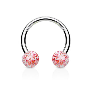 Horseshoe Acrylic Ultra Glitter Ball