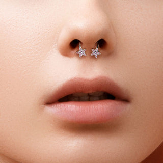 Hufeisen Piercing Sterne Zirkonia