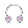 Horseshoe Ball Zirconia Silver
