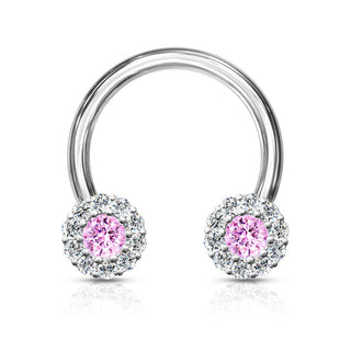 Horseshoe Ball Zirconia Silver