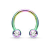 Horseshoe Rainbow Ball Zirconia