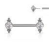 Nipple Piercing Zirconia Push-In