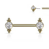 Nipple Piercing Zirconia Push-In