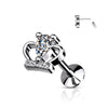 Labret Couronne Zircone Enfoncer
