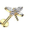 Labret dragonfly zirconia Push-In
