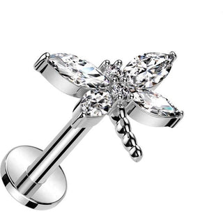 Labret dragonfly zirconia Push-In