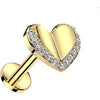 Labret heart zirconia Push-In