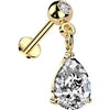 Labret dangle zirconia Push-In