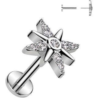 Labret Stella zirconi Push-In