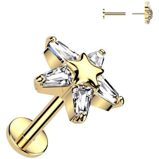Labret stella zircone Push-In
