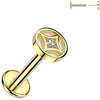 Labret 4 punti stella zircone Push-In