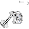 Labret Ferro di cavallo zircone Push-In