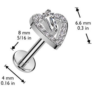 Labret Cuore Push-In