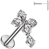 Labret Croce zirconi Push-In