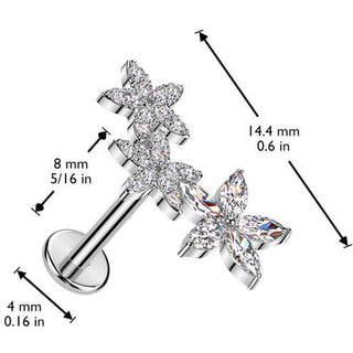 Labret Friori zirconi Push-In