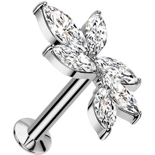 Labret winorośl cyrkonia push-in