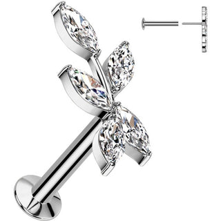 Labret winorośl cyrkonia push-in