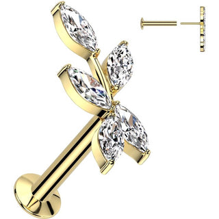 Labret winorośl cyrkonia push-in
