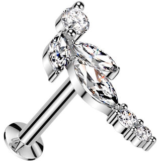 Labret winorośl cyrkonia push-in