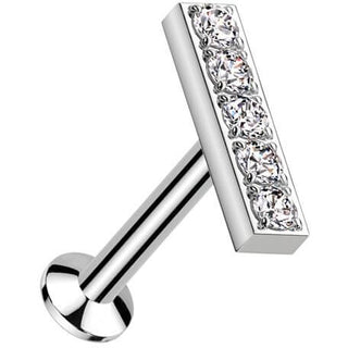 Labret Barra zirconi Push-In