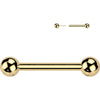 Titanio Barbell Una sfera fissa Push-In