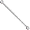 Titanium Industrial Barbell bezel setting zirconia Push-In