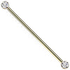Titanium Industrial Barbell bezel setting zirconia Push-In