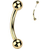 Titan Curved Barbell Eine feste Kugel Push-In