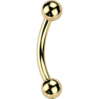 Titan Curved Barbell Eine feste Kugel Push-In