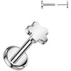 Titanio Labret fiore Push-In