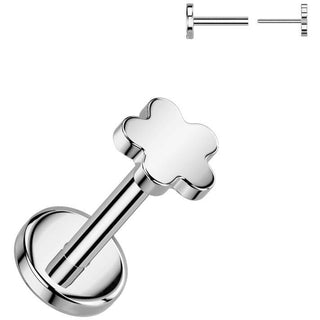 Titanio Labret fiore Push-In