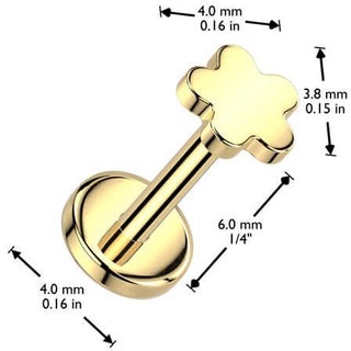 Titanio Labret fiore Push-In