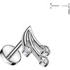 Titane Bouton d'Oreille étoiles filantes zirconia