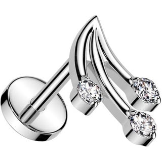 Titane Bouton d'Oreille étoiles filantes zirconia