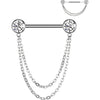 Titane Téton boule zircone pendentif Enfoncer