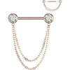 Titane Téton boule zircone pendentif Enfoncer