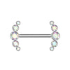 Titanium Nipple Piercing 5 Zirconia Push-In