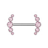 Titanium Nipple Piercing 5 Zirconia Push-In