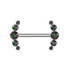 Titanium Nipple Piercing 5 Zirconia Push-In