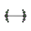 Titanium Nipple Piercing 5 Zirconia Push-In