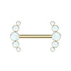 Titanium Nipple Piercing 5 Opal Push-In