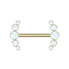 Titanium Nipple Piercing 5 Opal Push-In