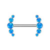 Titanium Nipple Piercing 5 Opal Push-In