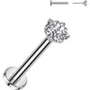 Titan Labret Zirkonia Stern Push-In