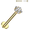 Titan Labret Zirkonia Stern Push-In