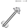 Titan Labret Zirkonia Dreieck Push-In